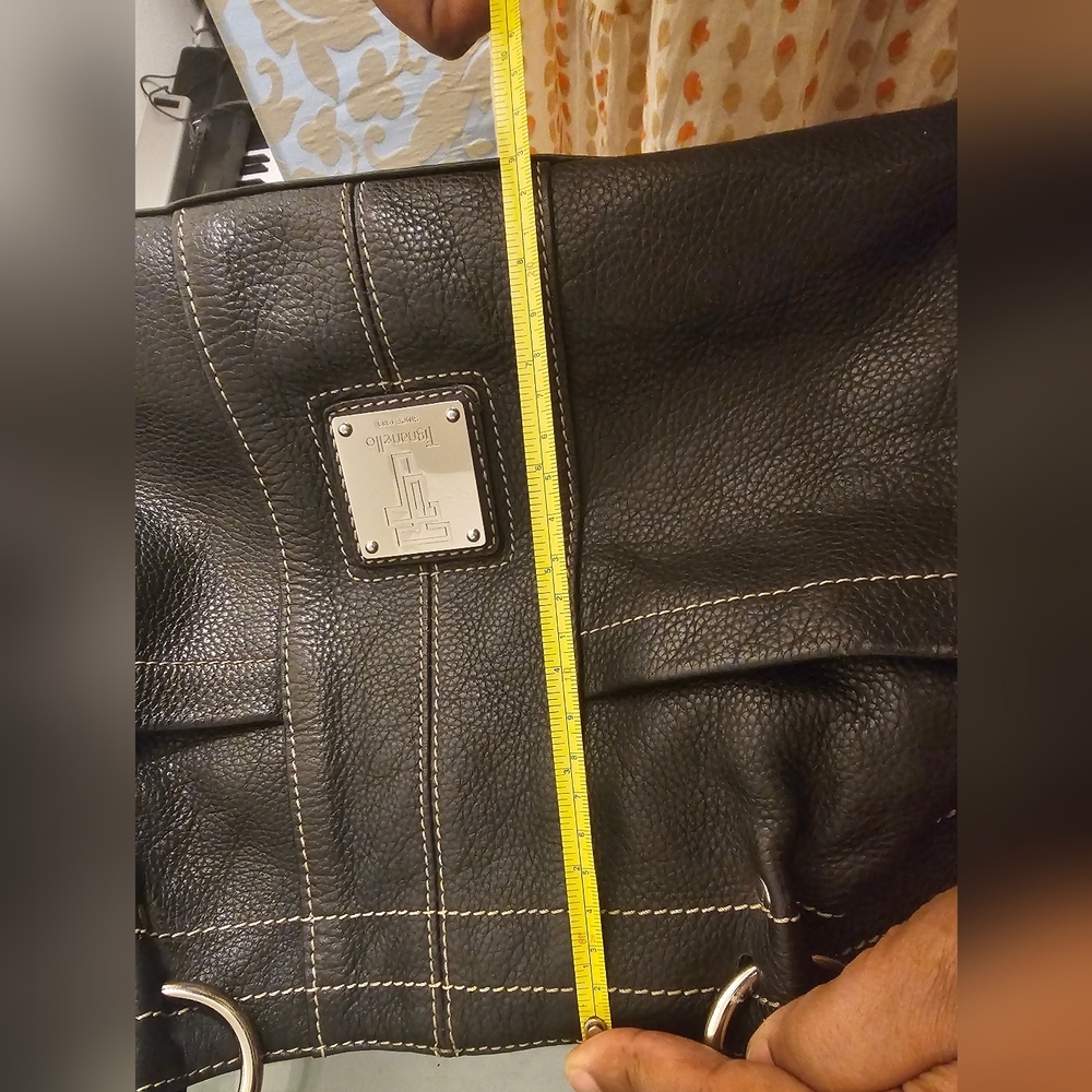 Tignanello Black Pebbled Leather Tote Bag - Picture 10 of 11